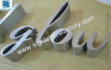 Brushed Stainless Steel Letters Sign 18