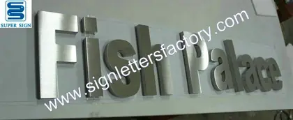 Built-up Brushed Stainless Steel Sign Letters 29