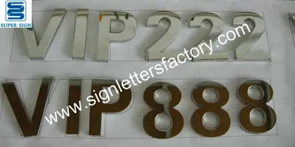 Mirror Stainless Steel Sign 06