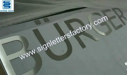 Flat Cut Stainless Steel Letter Sign 33