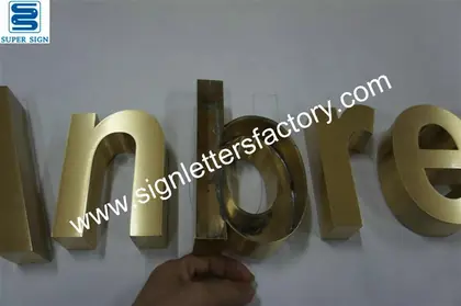 Brushed Brass Sign Lettering 02