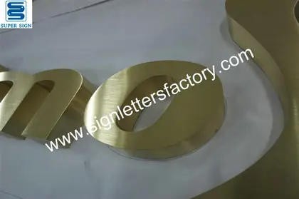 Brushed Brass Sign Lettering 14