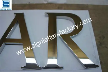 Interior Polished Stainless Steel Letter Sign 32