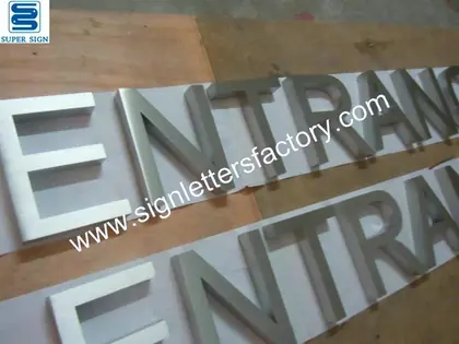 Brushed Stainless Steel Sign Letter 17