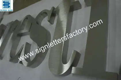 Linished Stainless Steel Letters 23