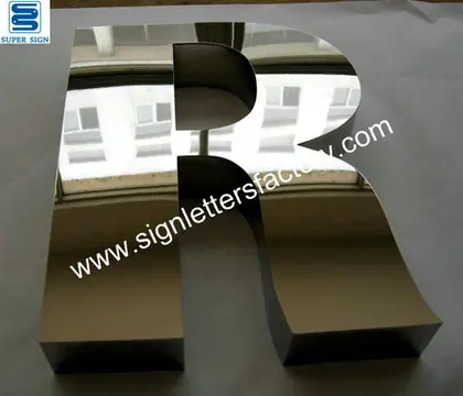 316 Polished Stainless Steel Sign Letters 25