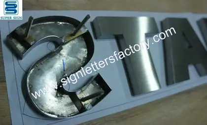 316 Brushed Stainless Steel Letters 41