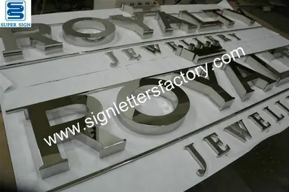 Polished Stainless Steel Letters 09