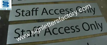 Etched Stainless Steel Panel Sign 02