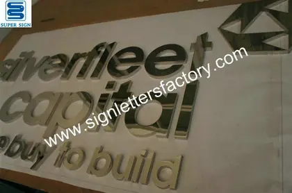 Polished Stainless Steel Reception Signage 22