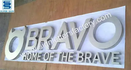 Linished Stainless Steel Lettering 24