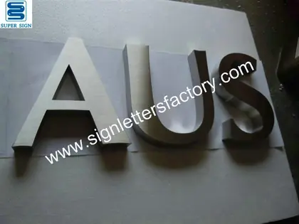 Brushed Stainless Steel Letter 08