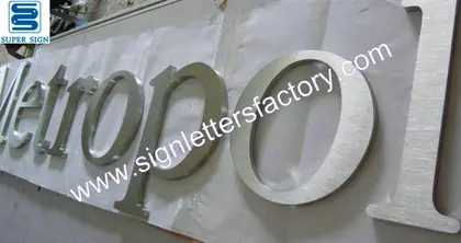 Brushed Stainless Steel Letter 26
