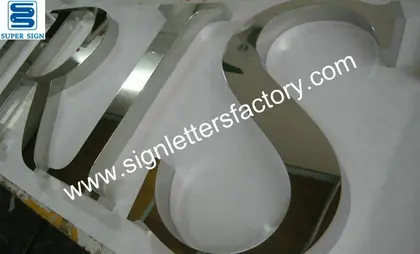 316 Polished Stainless Steel Letters 17