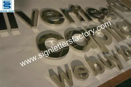 Polished Stainless Steel Reception Signage 22