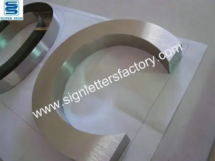 Brushed Stainless Steel Lettering 19