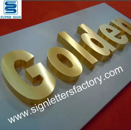 Golden Brushed Stainless Steel Letters 20