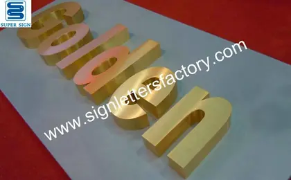 Golden Brushed Stainless Steel Letters 20