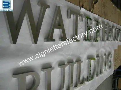 Polished Stainless Steel Exterior Letter Sign 16