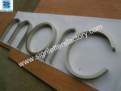Brushed Stainless Steel Sign Letter 27
