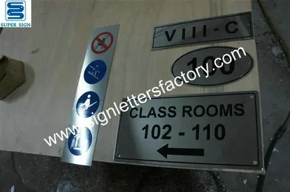 Etched Stainless Steel Signboard 03