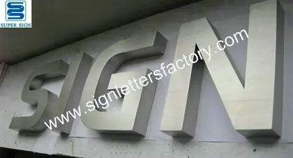 Brushed Stainless Steel Sign 48