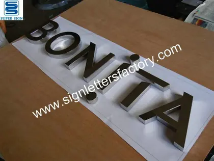Polished Stainless Steel Company Sign 24