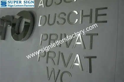 Flat Cut Stainless Steel Letter Signage 66