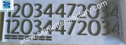 Flat Cut Brushed Stainless Steel Letter 31