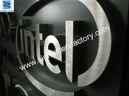 Brushed Stainless Steel Sign Letters 55