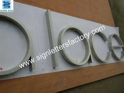 Brushed Stainless Steel Sign Letter 27