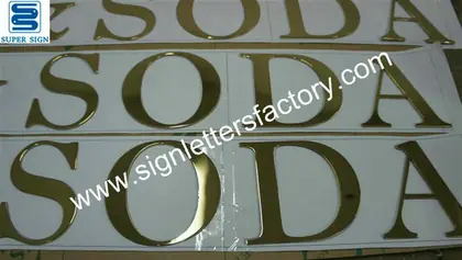 Flat Cut Polished Brass Letters 12