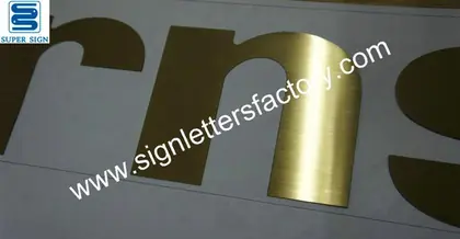 Flat Cut Brass Letter Sign 06