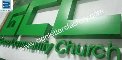 Painted Stainless Steel Letter Sign 03