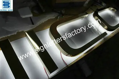 Backlit LED Stainless Steel Letters 28