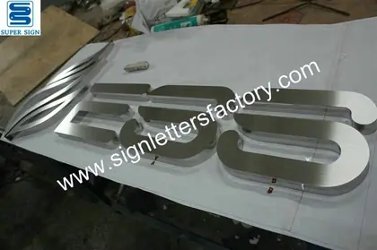 Brushed Stainless Steel Letter Sign 14