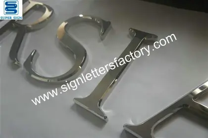 3D Polished Stainless Steel Letter Sign 05