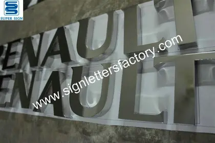 Polished Stainless Steel Auto Sign Letters 26