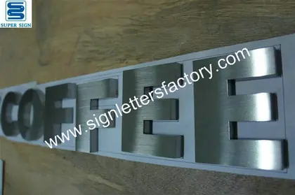316 Brushed Stainless Steel Letters 41
