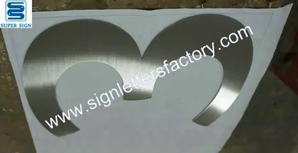 Flat Cut Brushed Stainless Steel Letter 31
