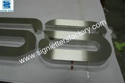 Brushed Stainless Steel Letter Sign 14