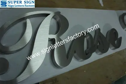 Brushed Stainless Steel Letter Signage 59
