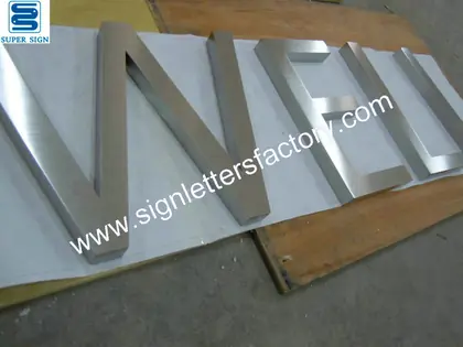 Brushed Stainless Steel Letters 01