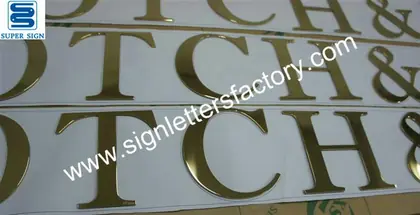Flat Cut Polished Brass Letters 12