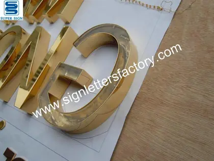 Polished Brass Letter Sign 09