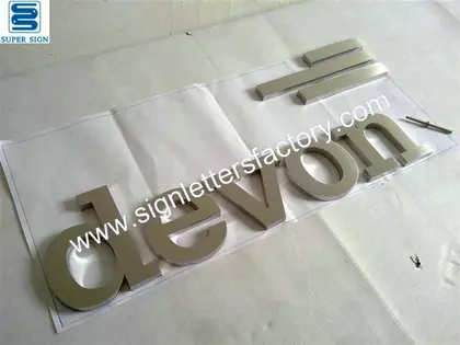 Brushed Stainless Steel Letters 09