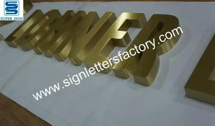 Brushed Brass Sign Letters 01