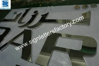 Mirror Stainless Steel Box Letter Sign 21
