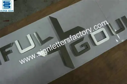 Brushed Stainless Steel Letter Signs 12