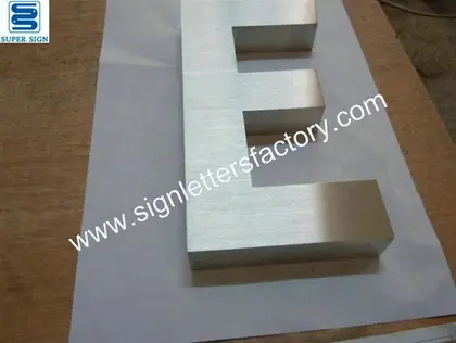 Brushed Stainless Steel Letter 06